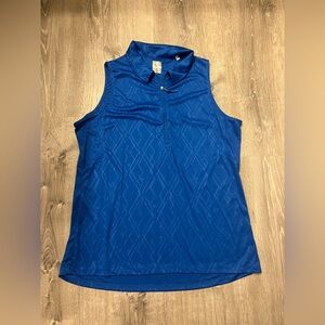 Women's Callaway Golf Blue Sleeveless Polo- Size XL- Pre-owned